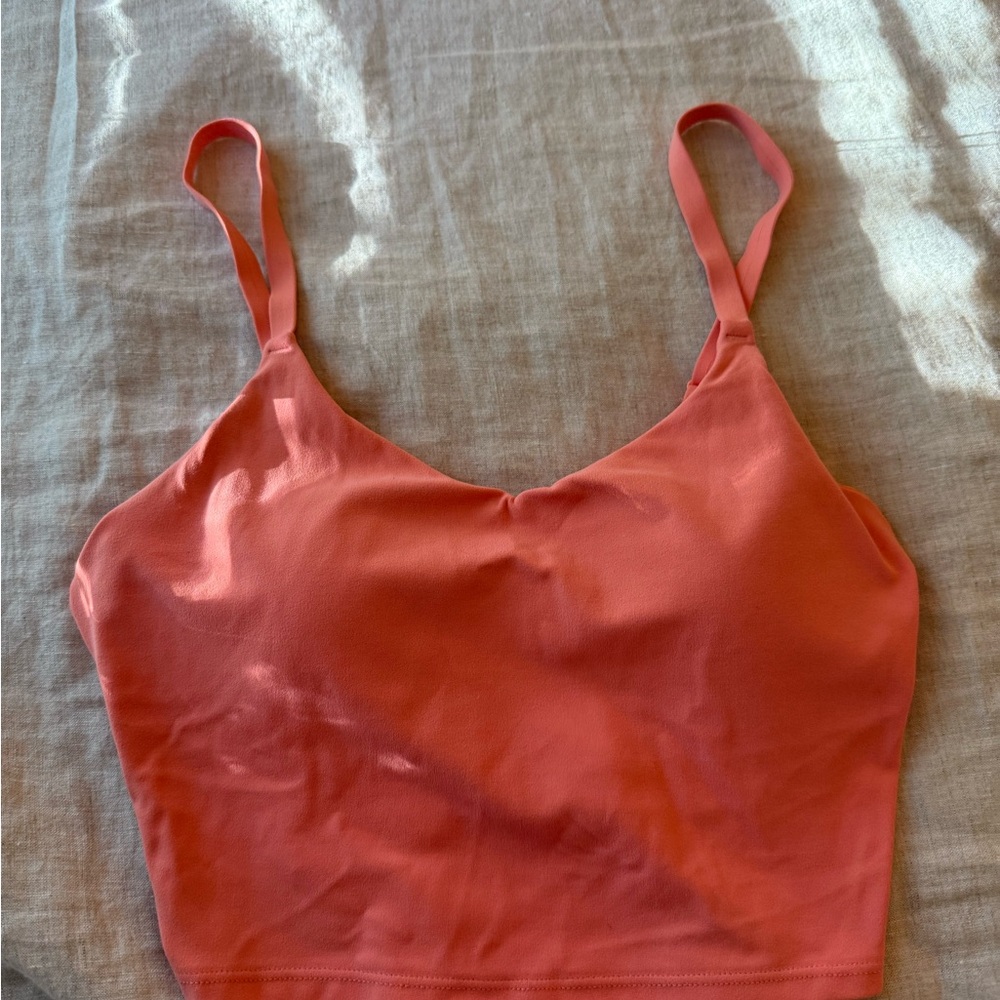 Athleta Coral Pink Sports Bra Top